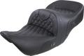 SADDLEMEN Roadsofa Seat - Without Backrest - Full Lattice Stitch - Black - Heated - GL H01-07-182HCT