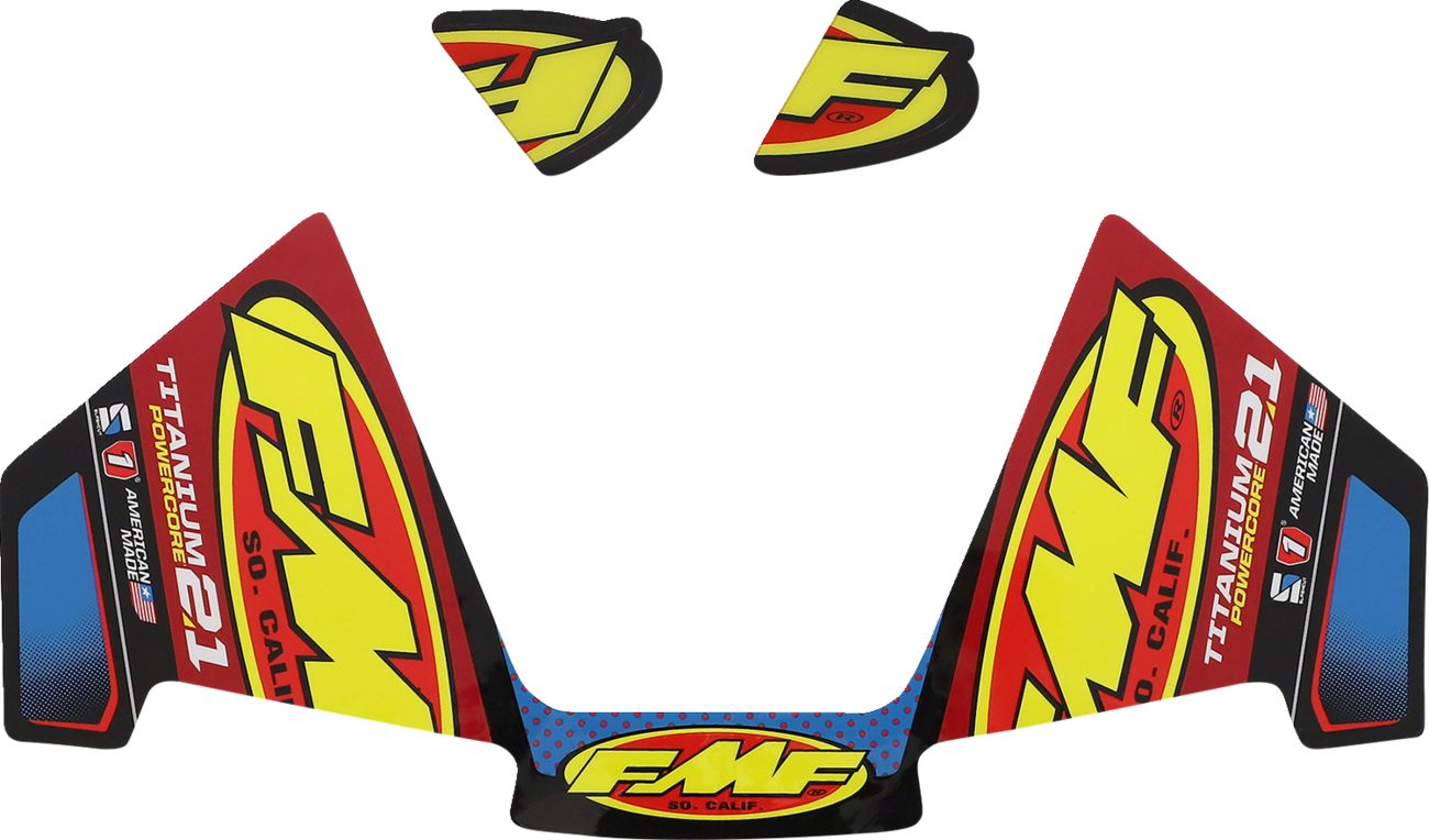 FMF Exhaust Replacement Decal - Titanium Powercore 2.1 014950 4320-2527