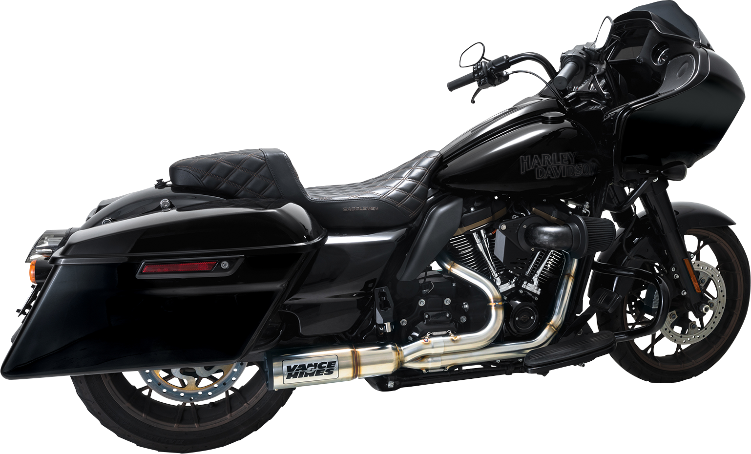 VANCE & HINES Hi-Output RR Exhaust System - Brushed  Glide  FLTRXST 2017-2024  27321
