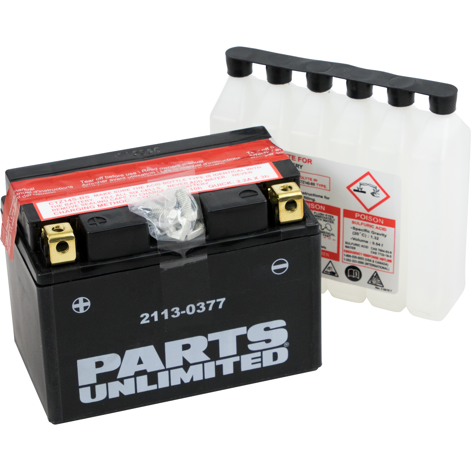 Parts Unlimited Agm Battery - Ytz14s-Bs Ctz14s-Bs