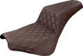 SADDLEMEN Step-Up Seat - Full Lattice Stitch - Brown 818-30-175BR