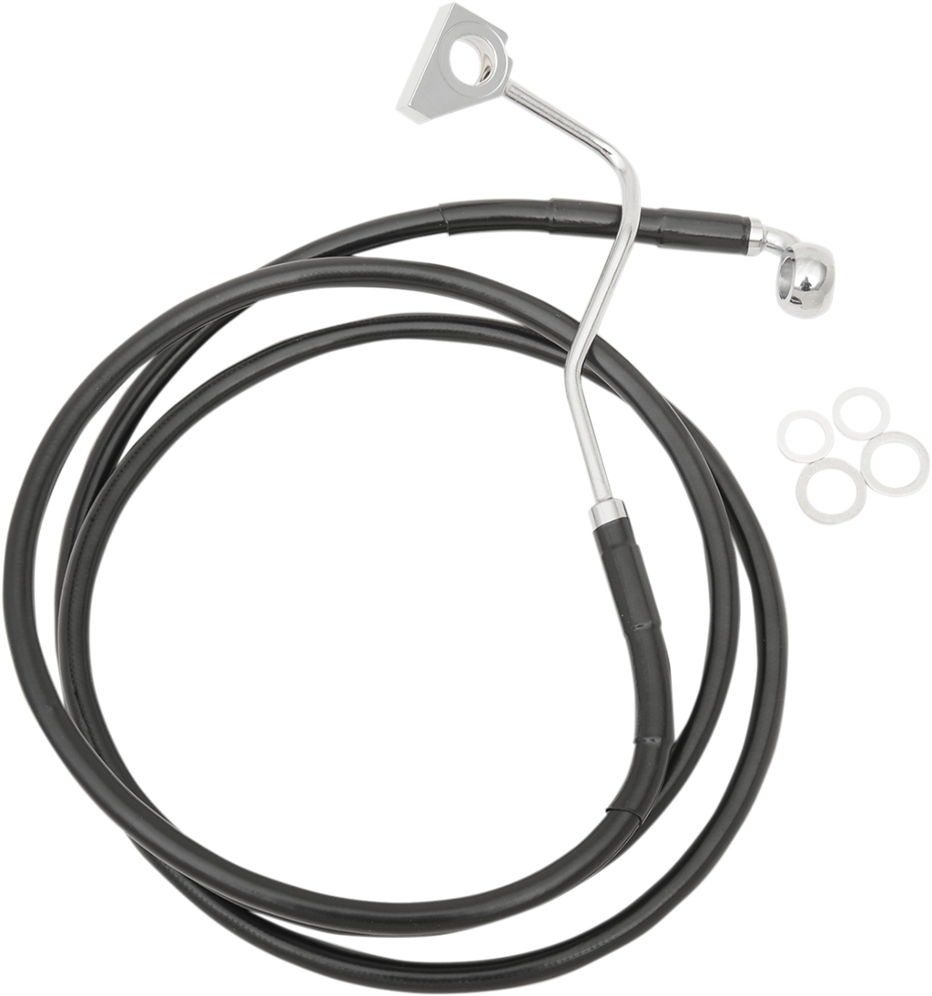 DRAG SPECIALTIES Brake Line - Front (Upper) - Black 615220-BLK