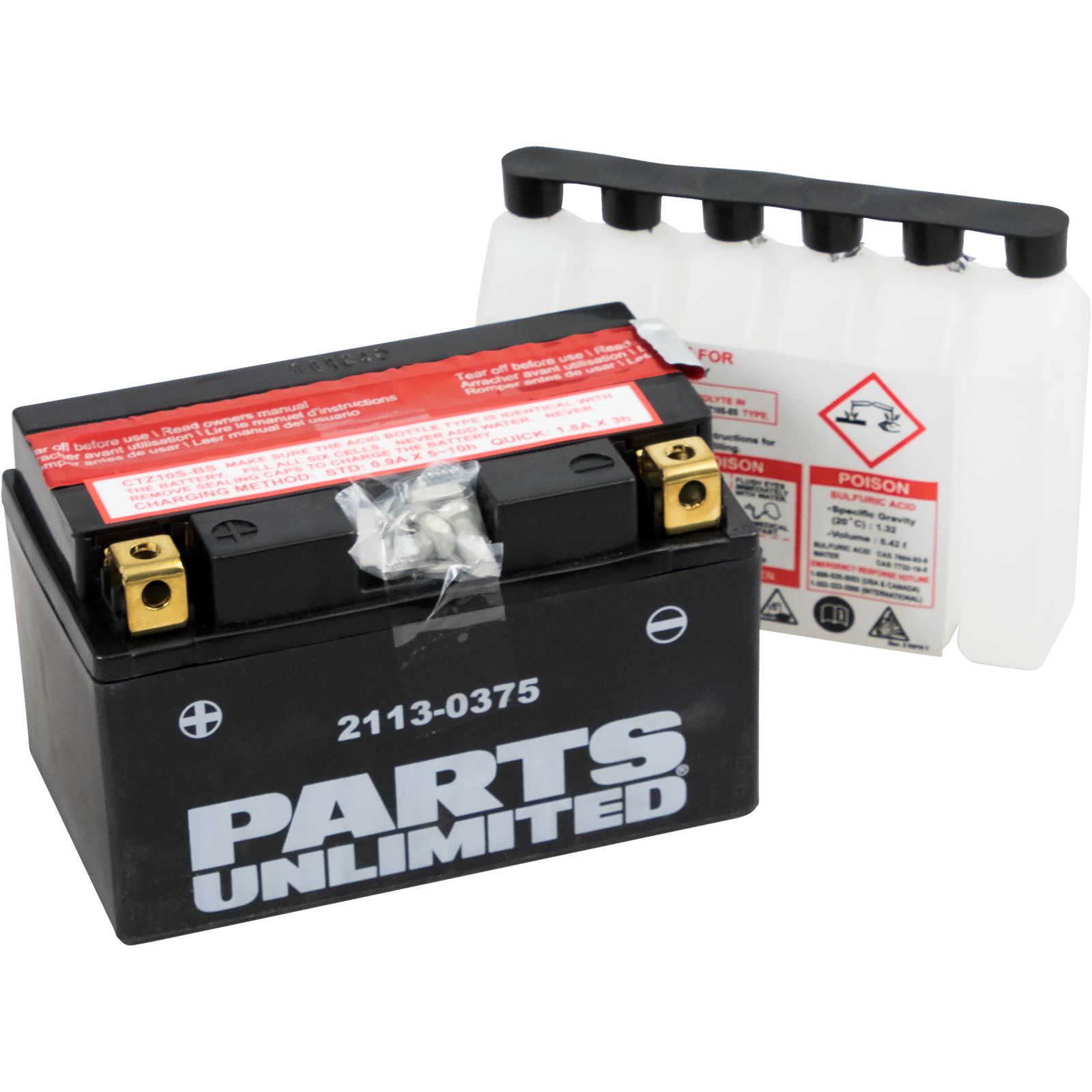 Parts Unlimited Agm Battery - Ytz10s-Bs Ctz10s-Bs