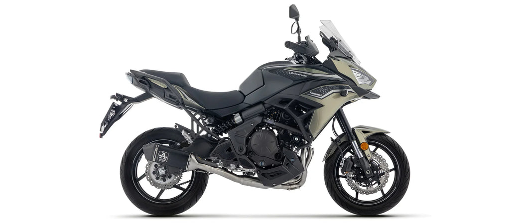 Arrow  Kawasaki  Z650 / Ninja 650 / Versys 650 E5+ 2025 Full System With Veloce Aluminium Dark Silencer - 77501van