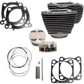 S&S CYCLE Cylinder Kit - 4.500" Stroke - Wrinkle Black w/Highlights - M8 910-0684A