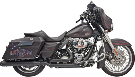 BASSANI XHAUST Down Under Exhaust - Black - Straight Can 1F76RB