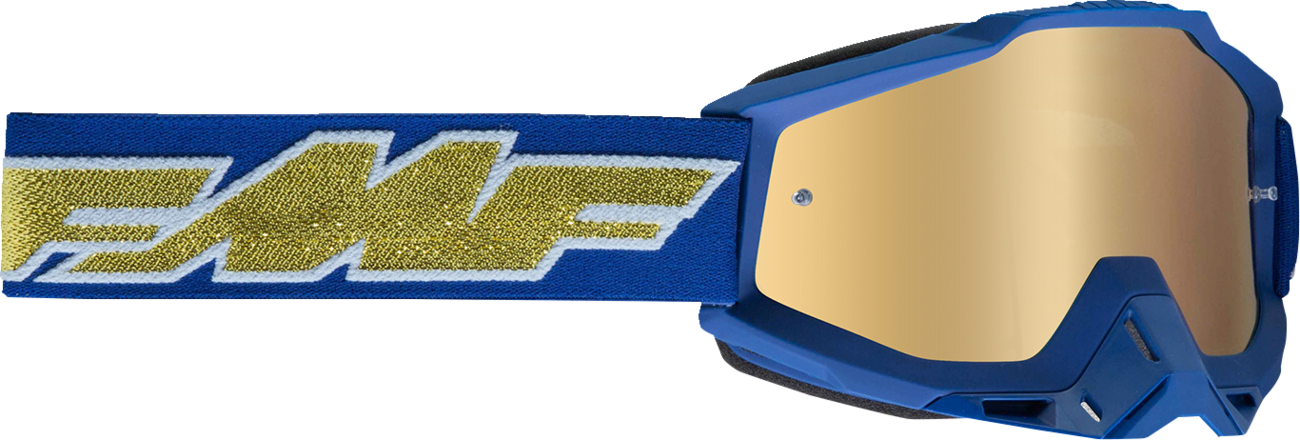 FMF PowerBomb Goggles - Rocket - Deep Navy - Gold Mirror F-50037-00010 2601-3293