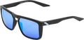 100% Renshaw Sunglasses - Matte Black - HiPER Blue Mirror 60021-00001