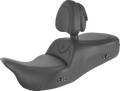 SADDLEMEN Heated RoadSofa Seat - With Backrest - Black w/Black Stitching - Trikes 808-07B-187TBRH