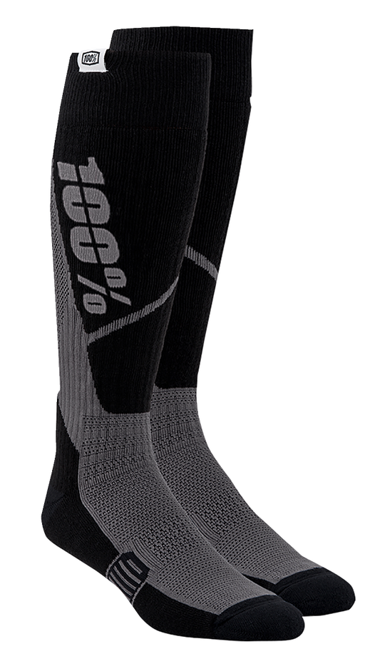 100% Torque Comfort Moto Socks - Black - Small/Medium 20053-00001