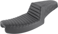 SADDLEMEN Step-Up Seat - Front Tuck-n-Roll/Rear Lattice Stitch - Black - Dyna 891-04-176