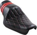LE PERA Stubs Spoiler Seat - Diamond - Black w/ Red Stripes - XL LK-416DMRED