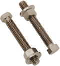 WORKS CONNECTION Bolt Set - Axle Adjuster - Titanium 70-630