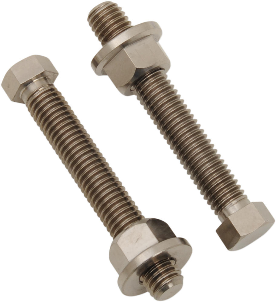 WORKS CONNECTION Bolt Set - Axle Adjuster - Titanium 70-630