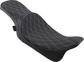DRAG SPECIALTIES Predator 2-Up Seat - Double Diamond - Silver Stitching - FL '08-'22 0801-1271