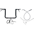 FAT BAGGERS INC. 1-1/2" EZ Install Flat Top Handlebar - 14" - Black 649014-B