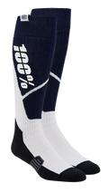 100% Torque Comfort Moto Socks - Navy/White - Small/Medium 20053-00005