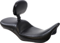 LE PERA Maverick Daddy Long Legs Seat - With Backrest - Black - Smooth - FL '08+ LK-957DLBRS