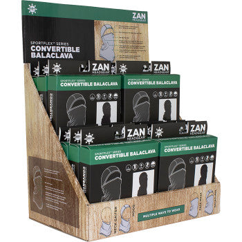 ZAN HEADGEAR DISPLAY PREPACK BALACLAVA SPORTFLEX 12PK DISPF-ZCBSFBK