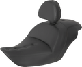 SADDLEMEN Roadsofa Pillow Top Seat - With Backrest - Black H23-20-181BR