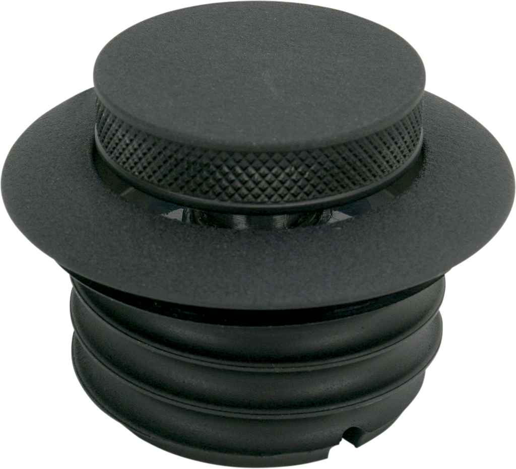 DRAG SPECIALTIES Gas Cap - Non-Vented Pop-Up - Black Wrinkle 03-329B-B
