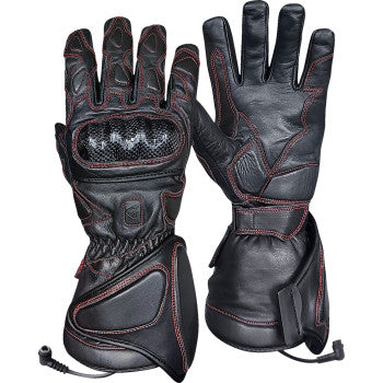 GERBING HEATED CLOTHING 12 V Extreme Hard Knuckle Heated Gloves - Black - Large GEREXGL12BL