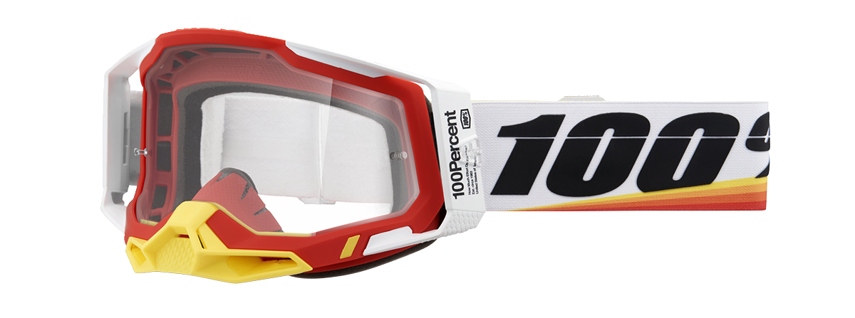 100% Racecraft 2 Goggles - Arsham Red - Clear 50009-00016