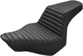 SADDLEMEN Step-Up Seat - Front Tuck-n-Roll - Black - FXSB 813-27-171