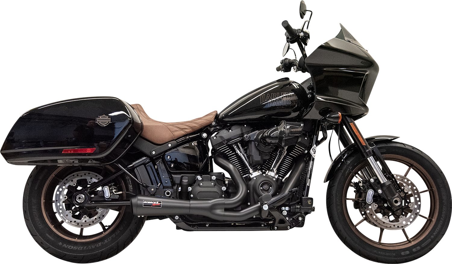 BASSANI XHAUST The Ripper Short Road Rage 2-into-1 Exhaust System - Black 1S74B