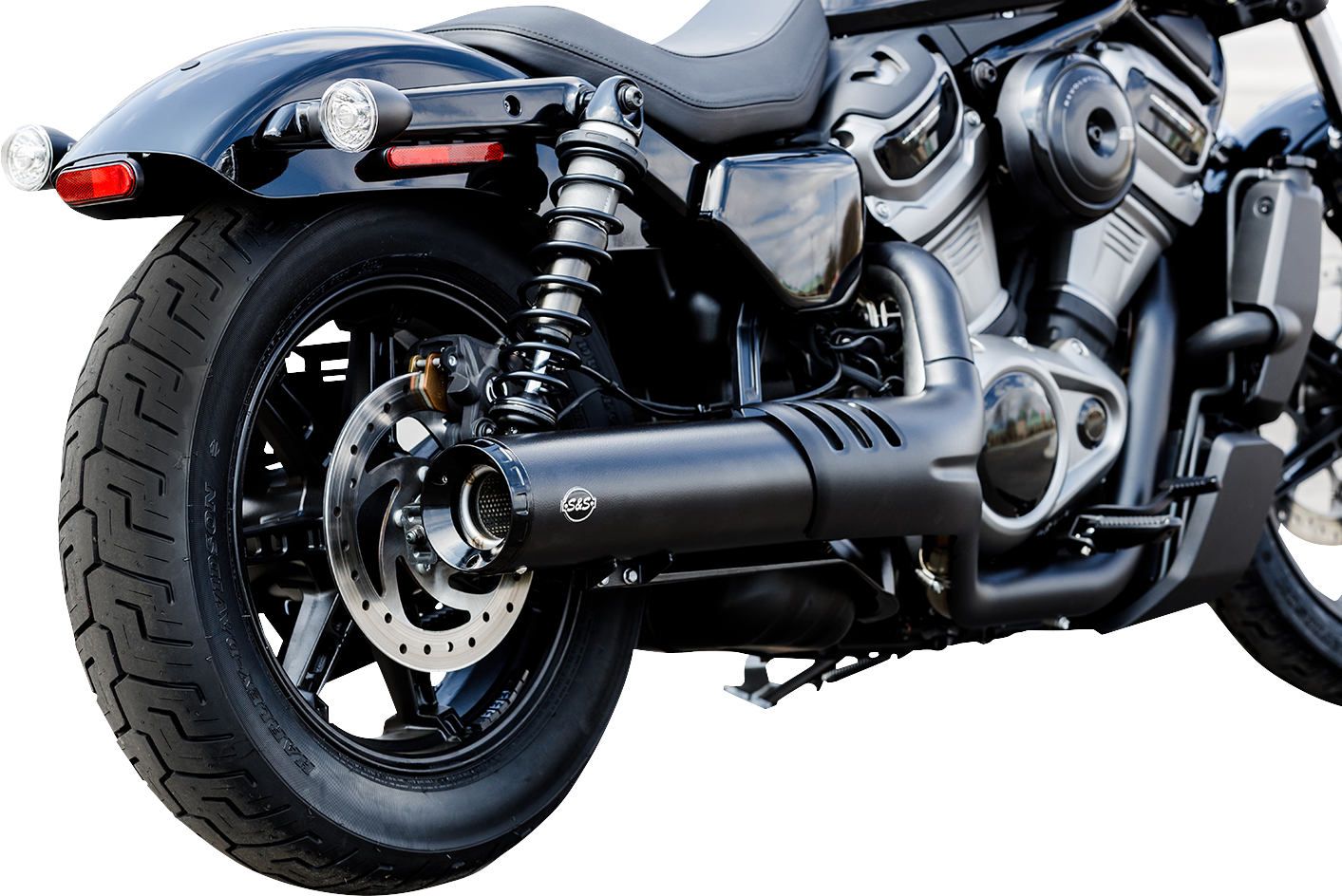 S&S CYCLE 4-1/2" Grand National Slip-On Muffler - Black RH975 Nightster 2022-2025   550-1074