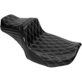 LE PERA Tailwhip Daddy Long Legs Seat - Gray Double Diamond Stitch - FLH/FLT '23-'24 LV-587DLDD-GY01