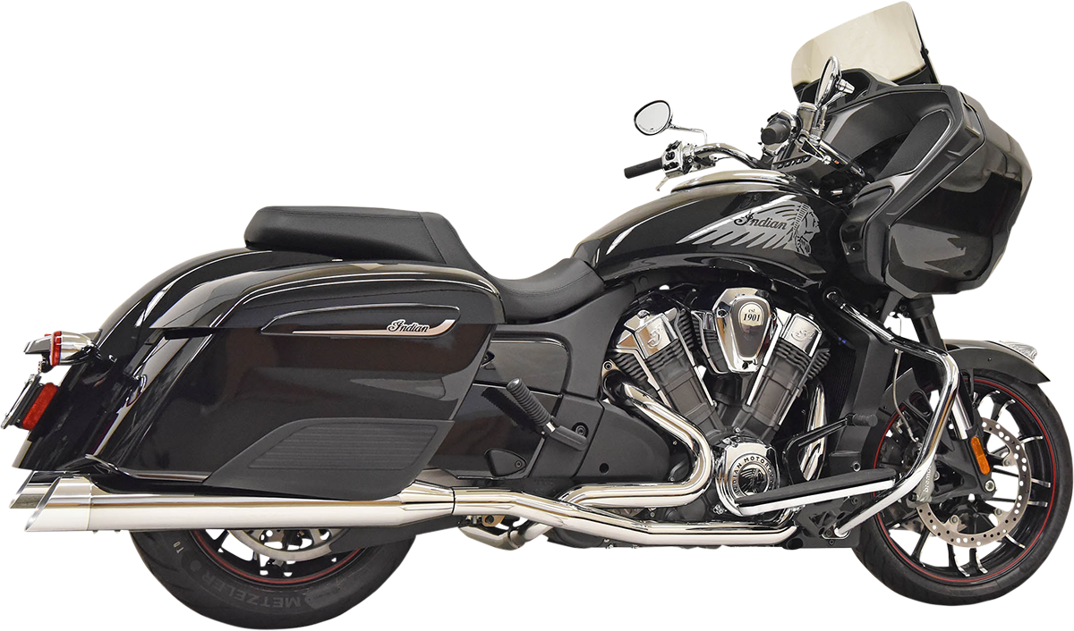 BASSANI XHAUST Exhaust Dual Challenger - Chrome Indian Challenger 2020-2021 8H16S