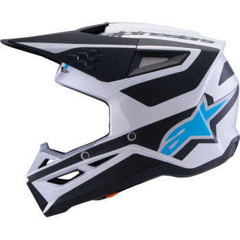 ALPINESTARS SM3 Helmet - Heat - Matte Silver/Blue/Black - XL 8301026-1949-XL