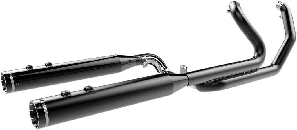 KHROME WERKS 2:2 Dominator Exhaust System - Black - '09-'16 FL - With 4-1/2" Muffler 200830