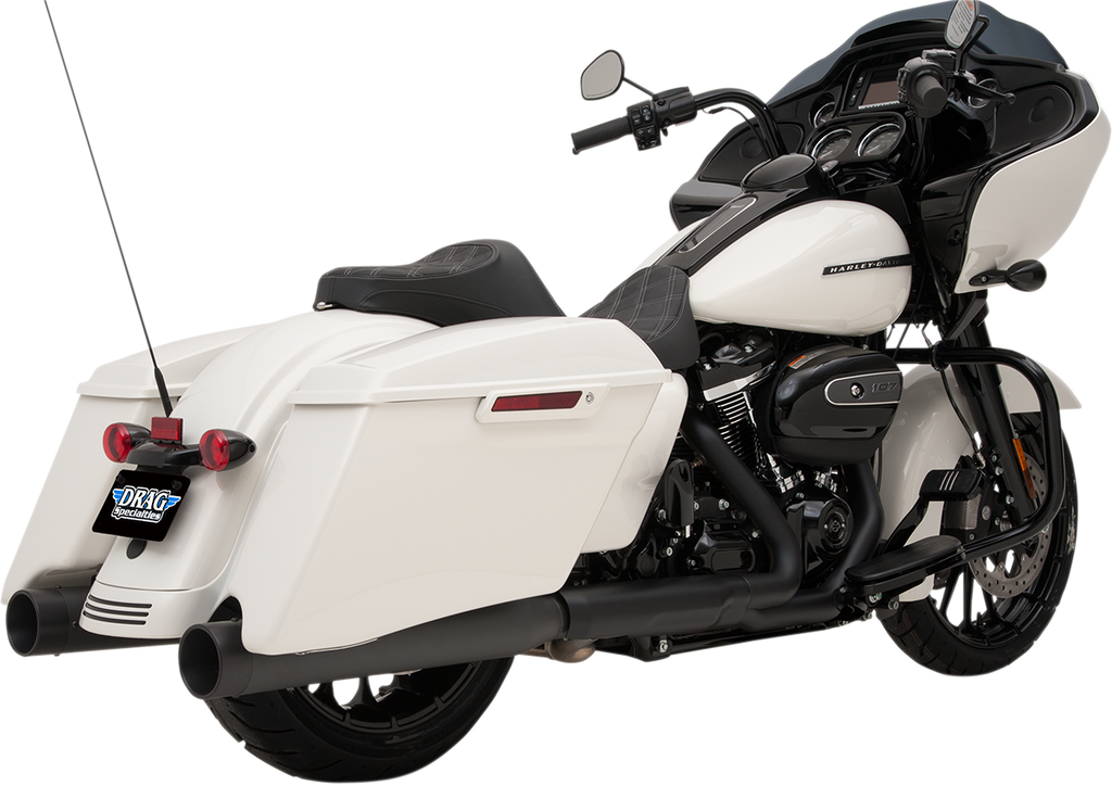 DRAG SPECIALTIES 4" Slip-On Mufflers for FL - Black/Black H00972