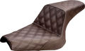 SADDLEMEN Step Up Seat - Full Lattice Stitch - Brown Y13-16-175BR