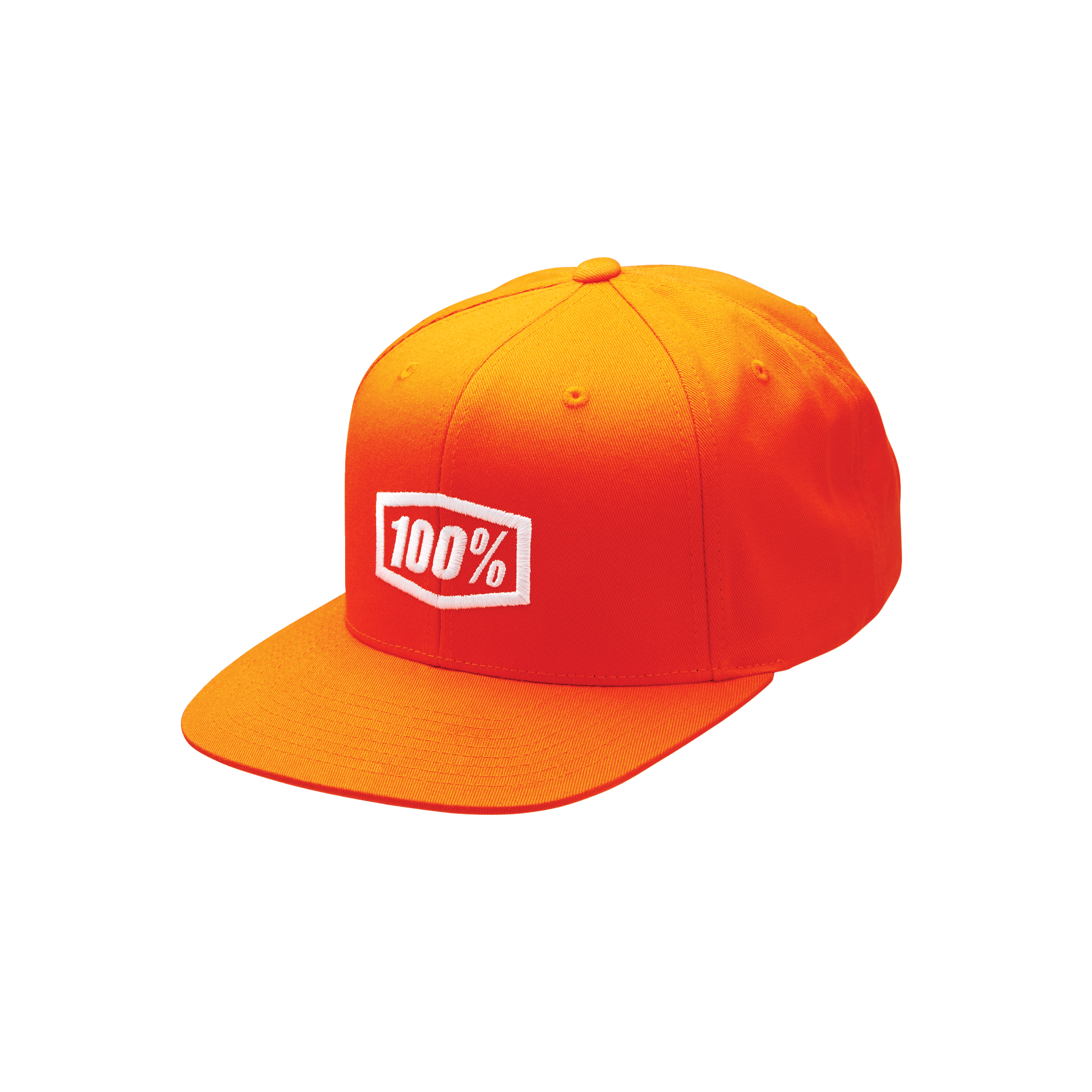 100% Icon Snapback Hat - Orange - One Size 20044-00004