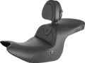 SADDLEMEN Seat - RoadSofa - with Backrest - Black w/ Black Stitching - Heated - GL1800 '18-'23 H18-07-187BRHCT