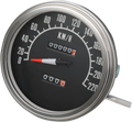 DRAG SPECIALTIES 5" KM/H FL-Style 1:1 Speedometer - '68-'84 Black Face 70847KMX