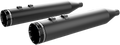 KHROME WERKS Mufflers - Black with Tracer Tip 202840
