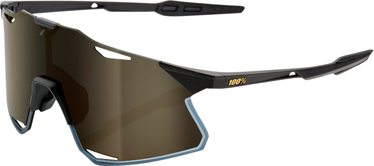 100% Hypercraft Sunglasses - Matte Black - Gold Mirror Lens 60000-00001