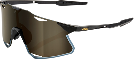 100% Hypercraft Sunglasses - Matte Black - Gold Mirror Lens 60000-00001