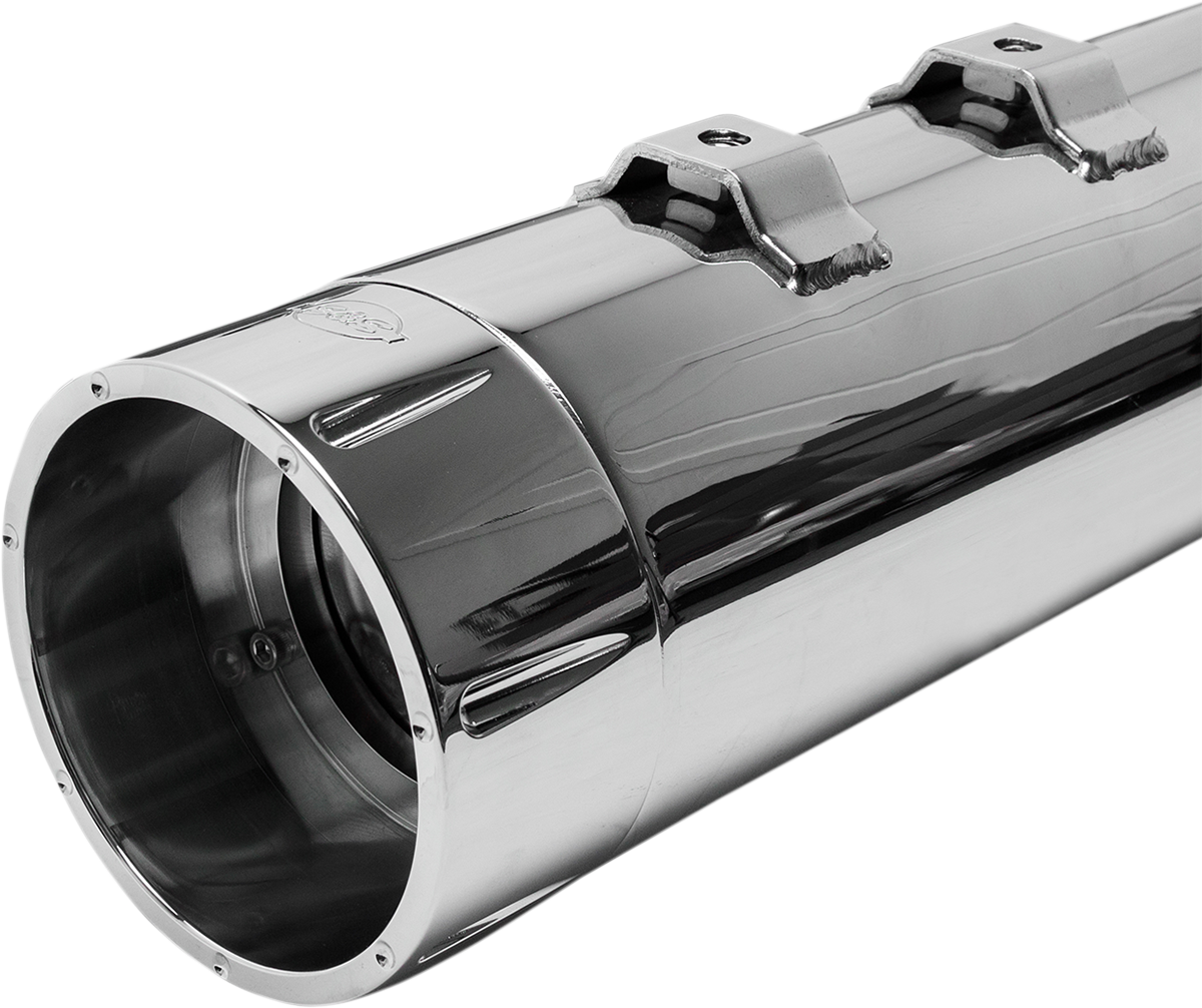 S&S CYCLE 4.5" Mufflers - Chrome with Chrome Tracer 550-0624