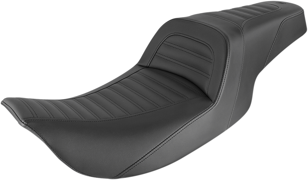 SADDLEMEN Slim Roll & Pleat Seat - Black 897-06-161