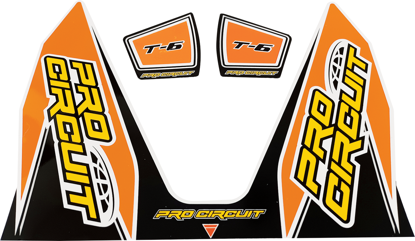 PRO CIRCUIT T-6 Decal - Orange DC22T6-ORANGE