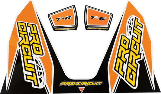 PRO CIRCUIT T-6 Decal - Orange DC22T6-ORANGE