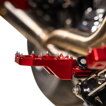 THRASHIN SUPPLY CO. Aggressor Footpegs - Rear- Red TSC-2022-2-D