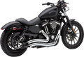 COBRA Speedster Swept Short Exhaust - Chrome - '14-'20 XL 6233