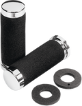 Parts Unlimited Grips - Foam - 1" - 130 Mm - Chrome L99-90925