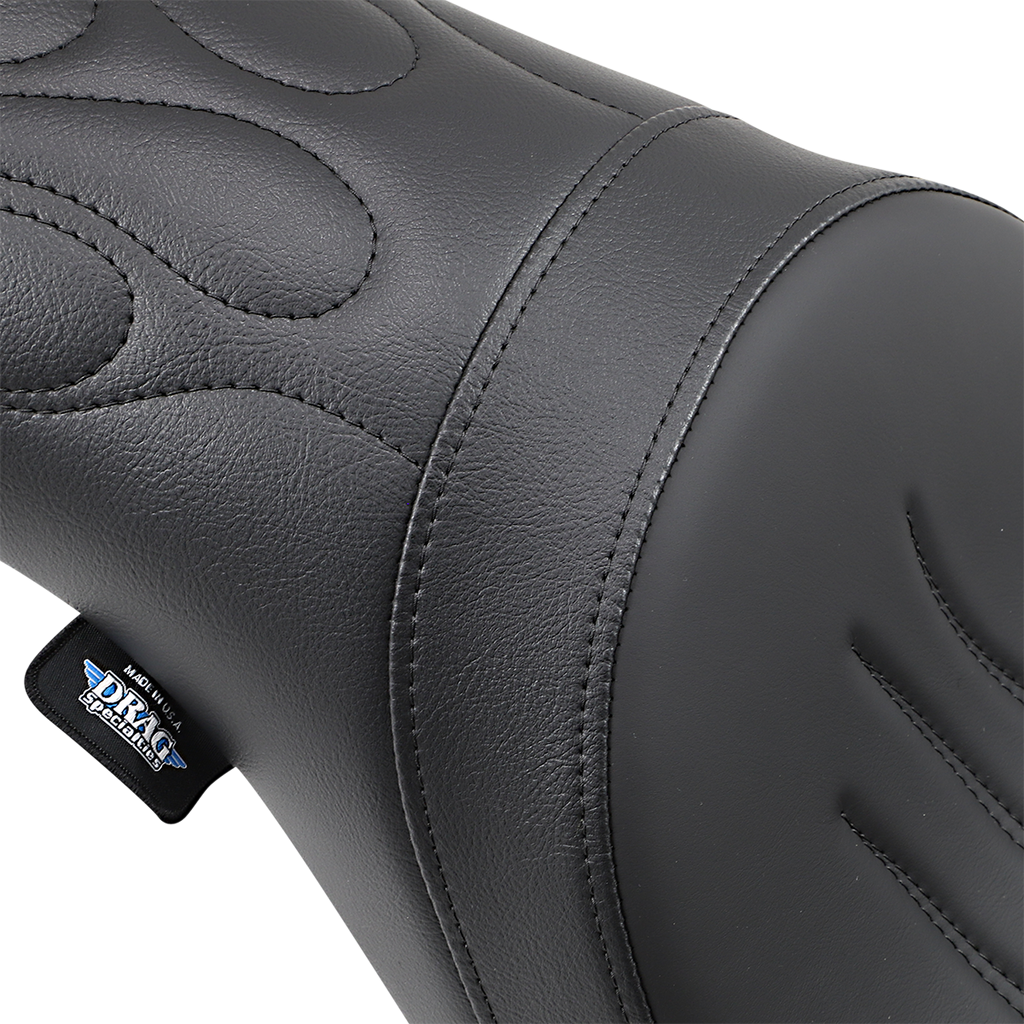 DRAG SPECIALTIES Predator Seat - Flame Stitched - '06-'17 Dyna 0803-0290